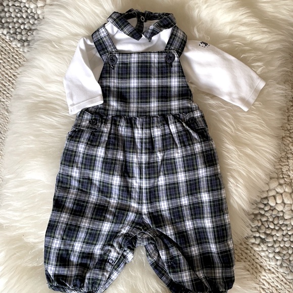 Jacadi Matching Sets Jacadi Baby Boy Stewart Plaid Overall Set